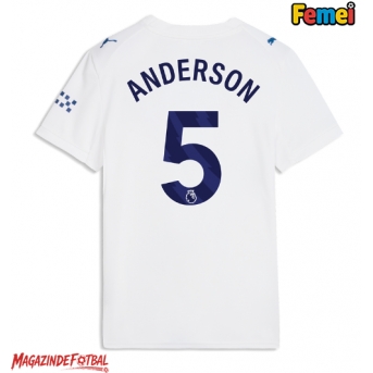 Manchester City Elliot Anderson #5 Tricou Fotbal Replică 2026-27 Femei Treilea